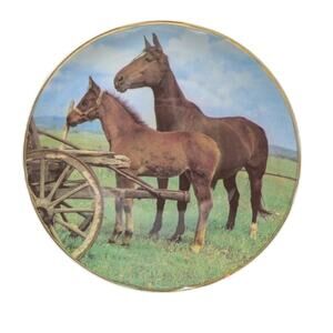 Vintage plate from the Purebred Horses of America series by Donald Schwartz
